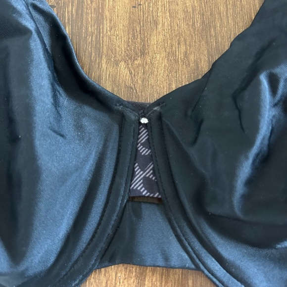 Olga No Side Effects Unlined Underwire Bra Black Leopard Animal Print Size 44D - Picture 5 of 9